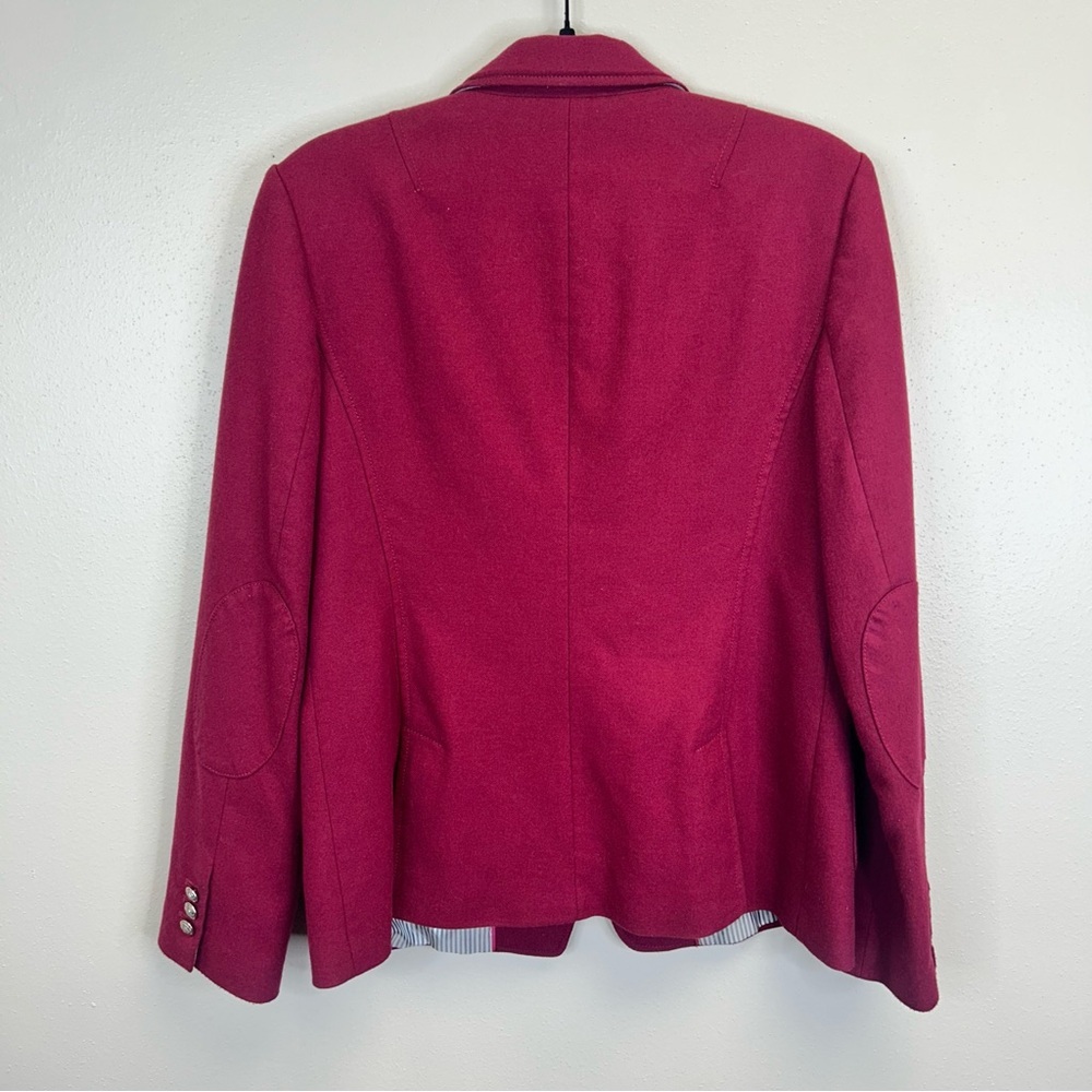 Career Workwear Academia Italian Fabric Size 14 Office Preppy Blazer Banana Rep - Picture 11 of 13